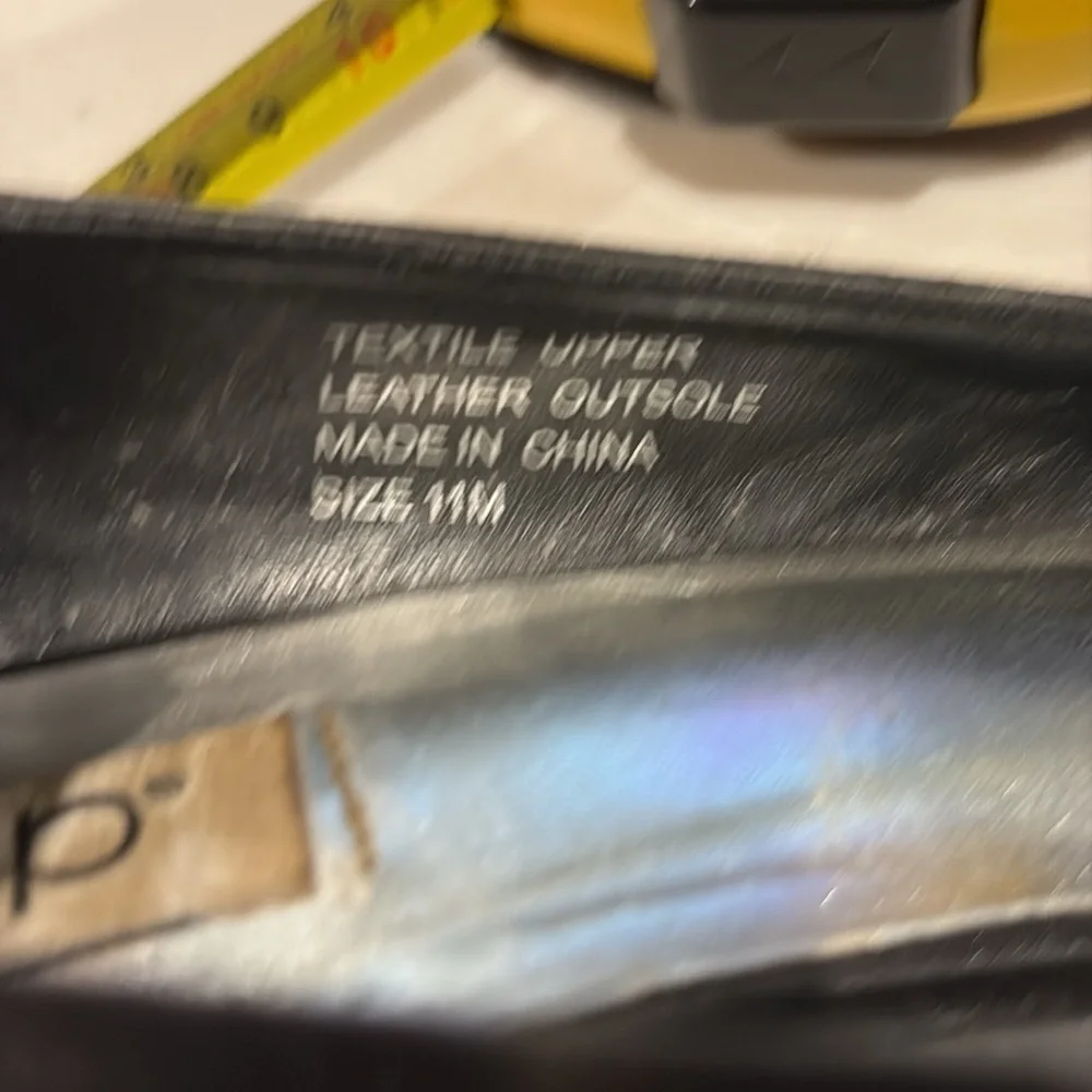 RSVP - Black Peep Toe Heels with Ruffle Detail. Size 11.